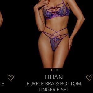 Honey Birdette Lilian Purple Bra & Bottom Set